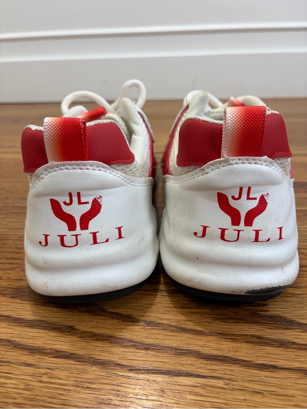 Juli Athletic Sneakers - White & Red (8) - Picture 5 of 8